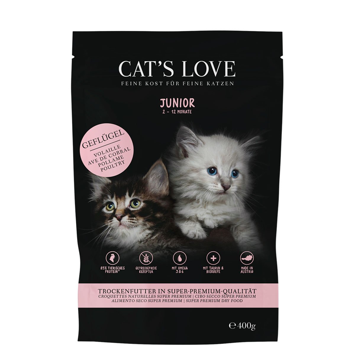 CAT'S LOVE Trocken Junior Geflügel 400g von Cat's Love