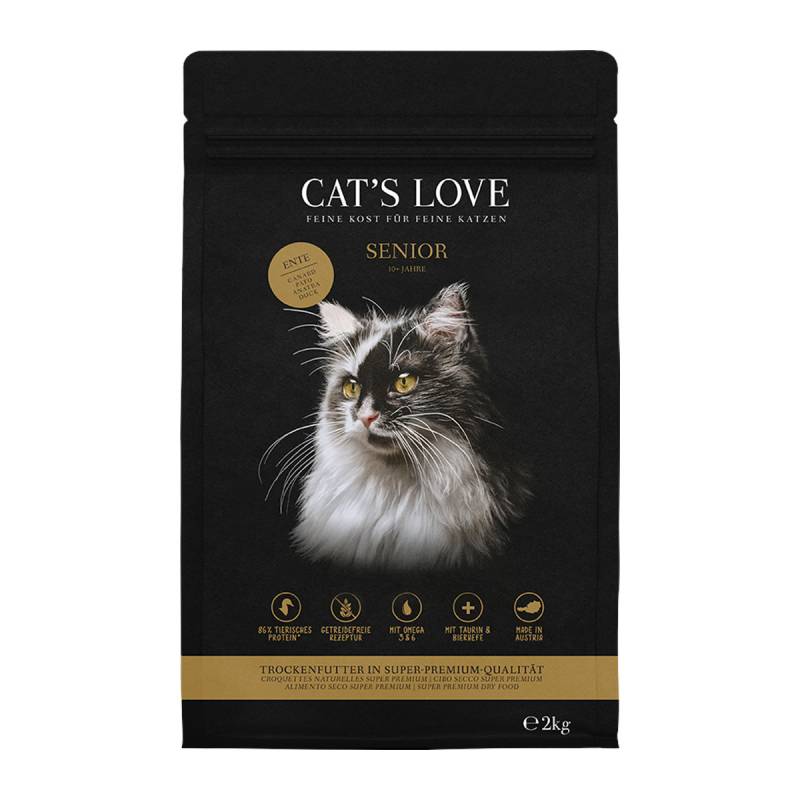 CAT'S LOVE Trocken Senior Ente 2kg von Cat's Love