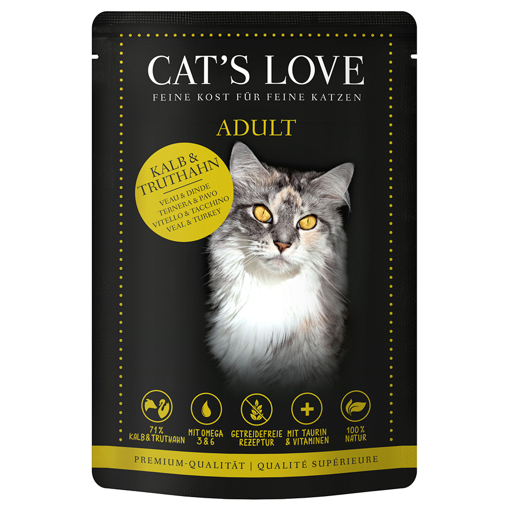 Cat's Love 12 x 85 g - Kalb & Truthahn von Cat's Love