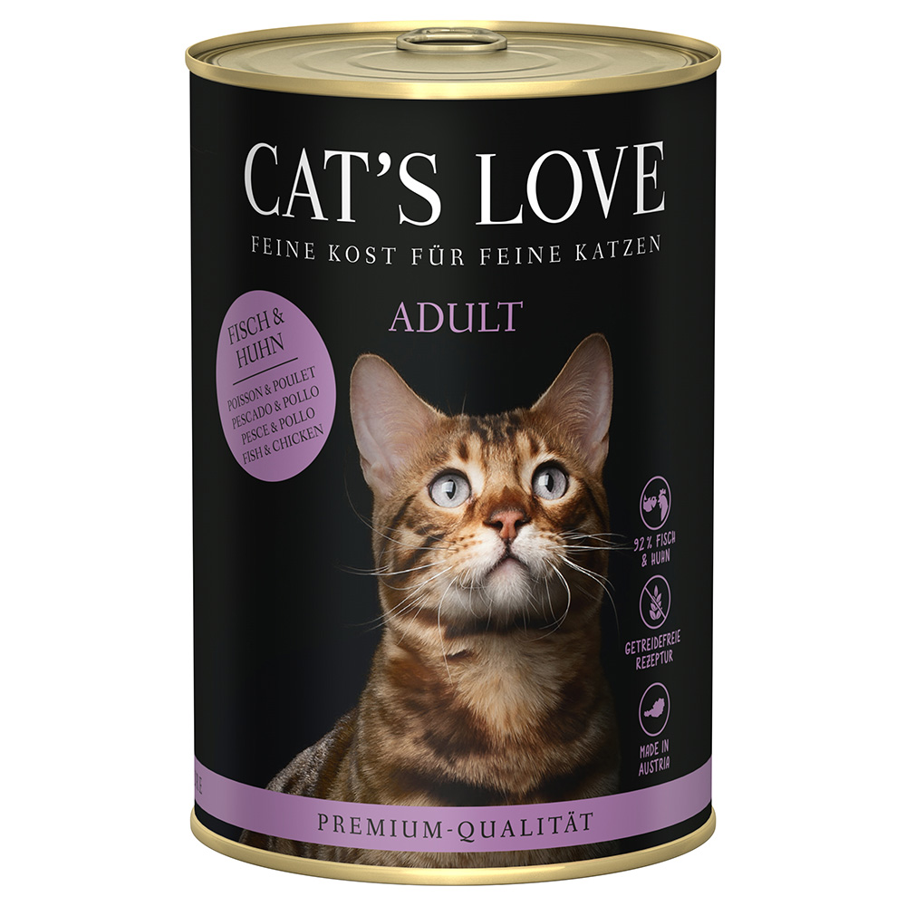 Cat's Love 6 x 400 g - Fisch & Huhn von Cat's Love