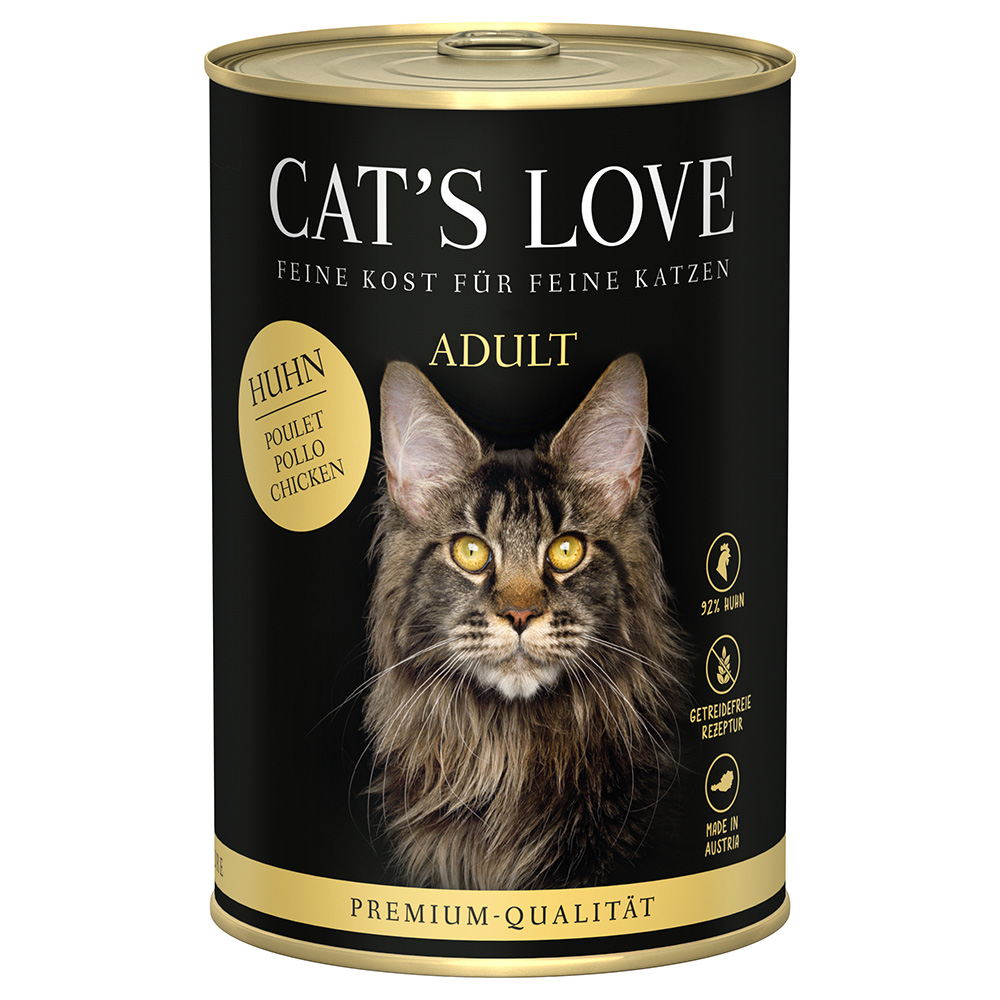 Cat's Love 6 x 400 g - Huhn pur von Cat's Love