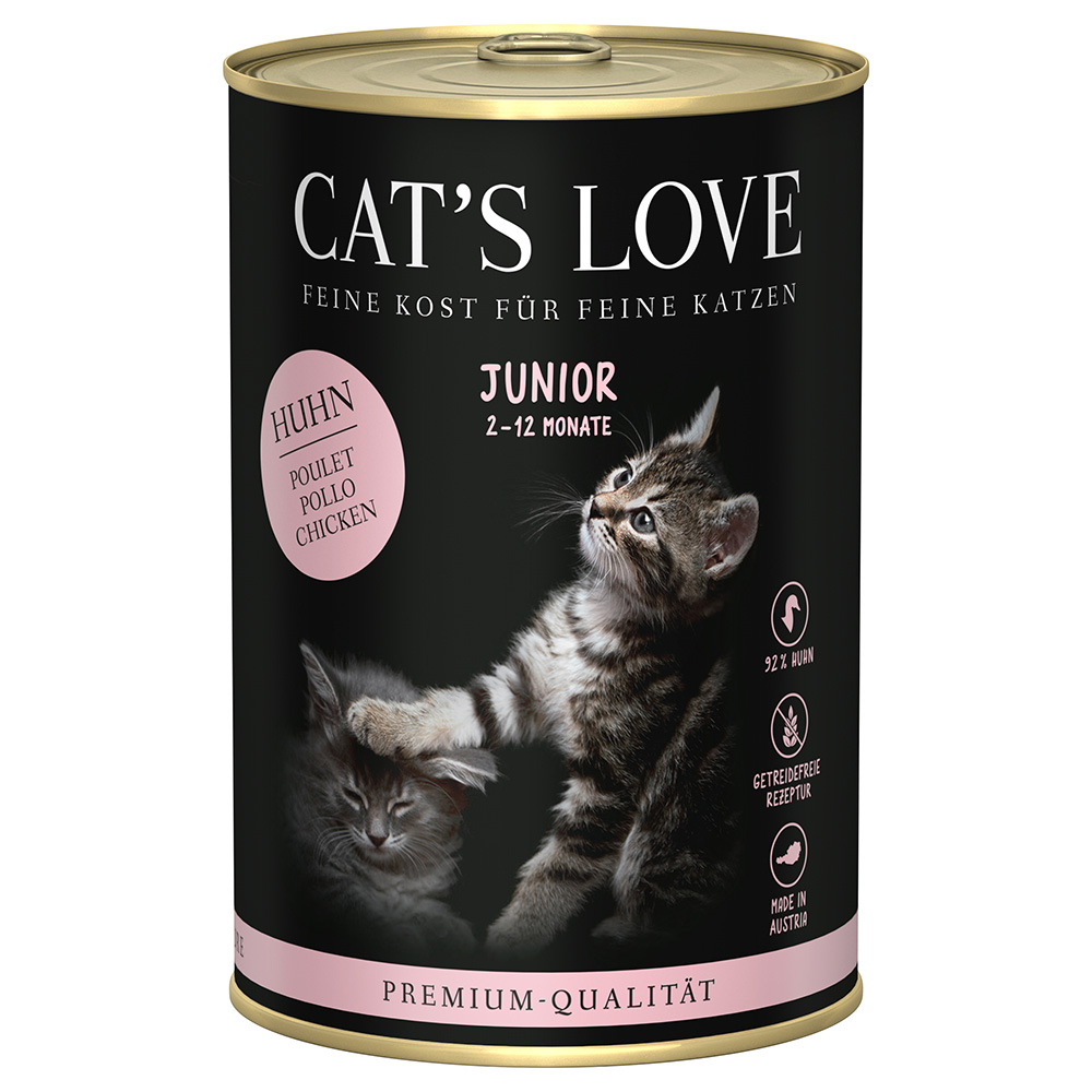 Cat's Love 6 x 400 g - Junior Huhn von Cat's Love