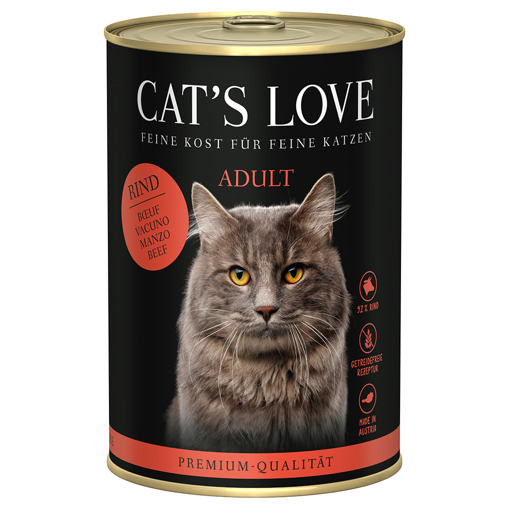 Cat's Love 6 x 400 g - Rind pur Cat's Love 6 x 400 g - Rind pur von Cat's Love