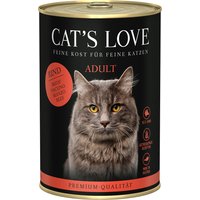 Cat's Love 6 x 400 g - Rind pur von Cat's Love