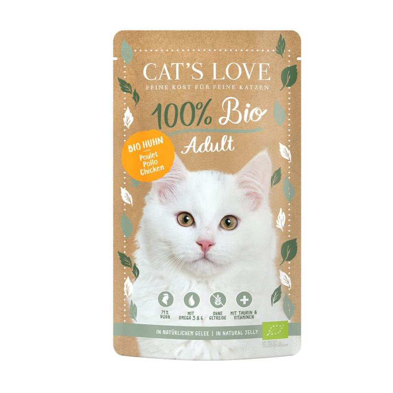 Cat's Love ADULT BIO Huhn 6x100g von Cat's Love