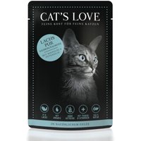 CAT'S LOVE Adult 12x85g Classic Lachs pur mit Distelöl & Petersilie von Cat's Love