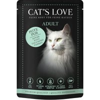 CAT'S LOVE Adult 12x85g Classic Pute pur mit Lachsöl & Katzengamander von Cat's Love