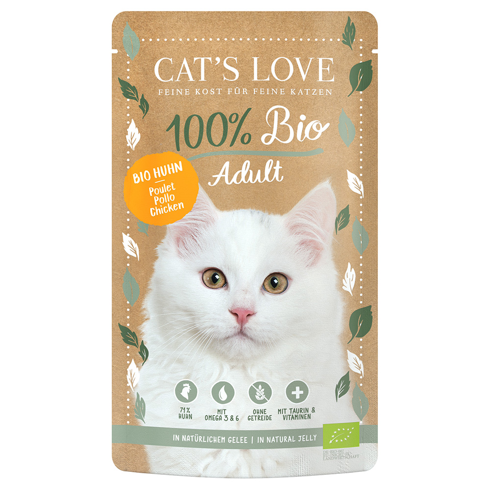 Cat's Love Bio 6 x 100 g - Bio-Huhn von Cat's Love