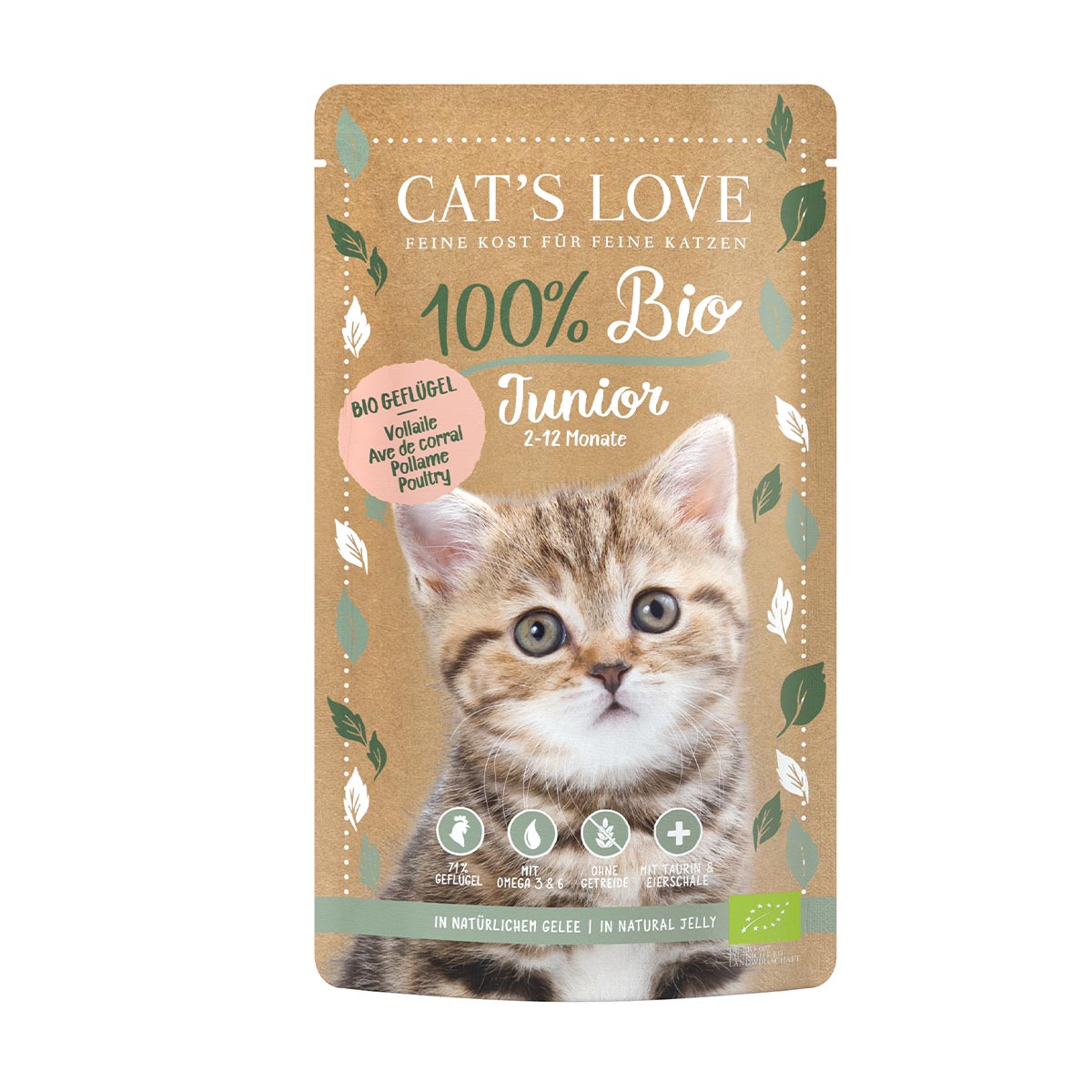 Cat's Love JUNIOR BIO Geflügel 6x100g Cat's Love JUNIOR BIO Geflügel 6x100g von Cat's Love