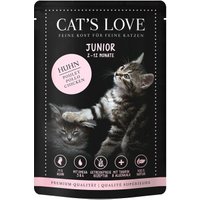 CAT'S LOVE Junior 12x85g Huhn mit Algenkalk & Distelöl von Cat's Love