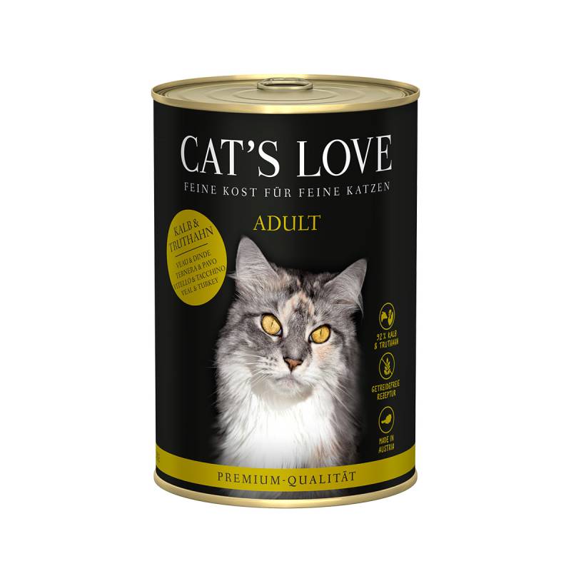 Cat´s Love Kalb & Truthahn Pur 6x400g von Cat's Love