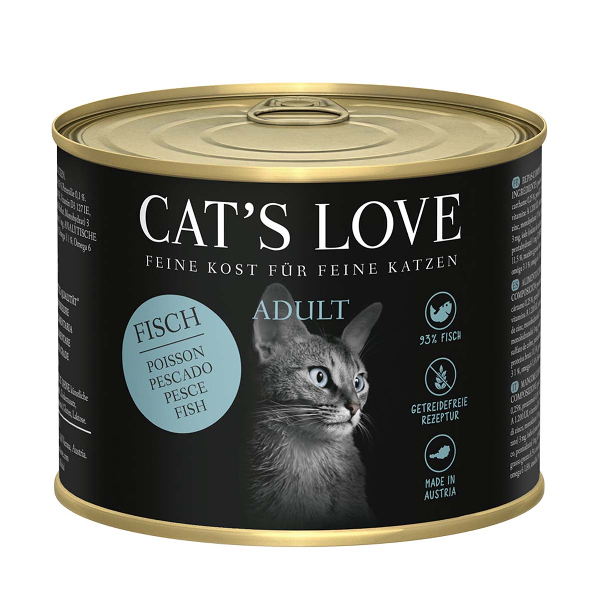 Cat's Love Nassfutter Fisch Pur mit Distelöl und Petersilie 6x200g von Cat's Love