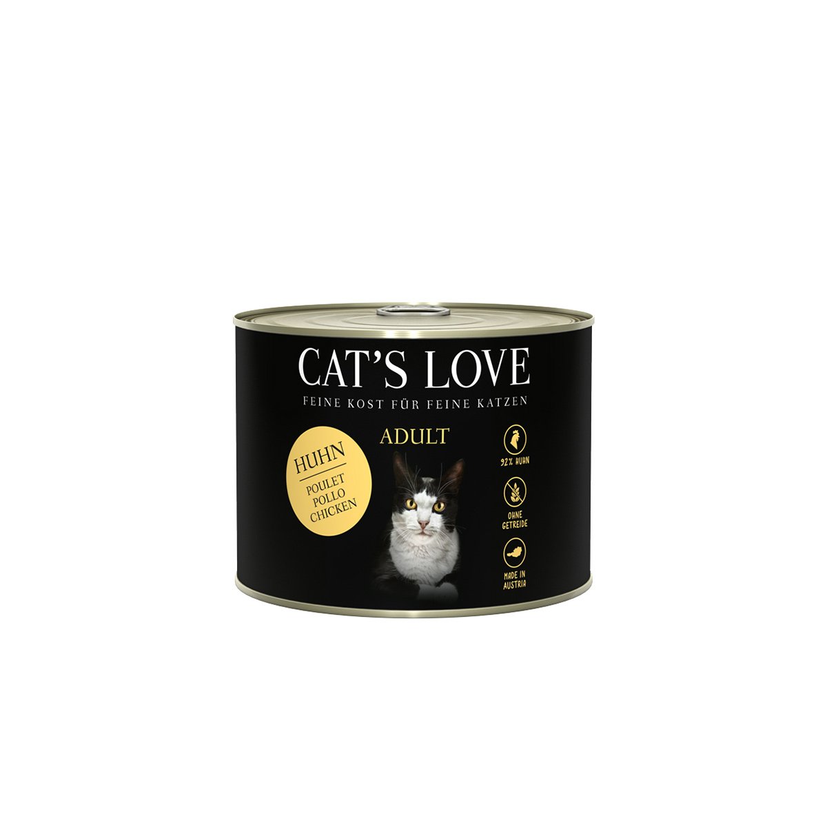 Cat's Love Nassfutter Huhn Pur mit Leinöl und Brennnessel 6x200g von Cat's Love