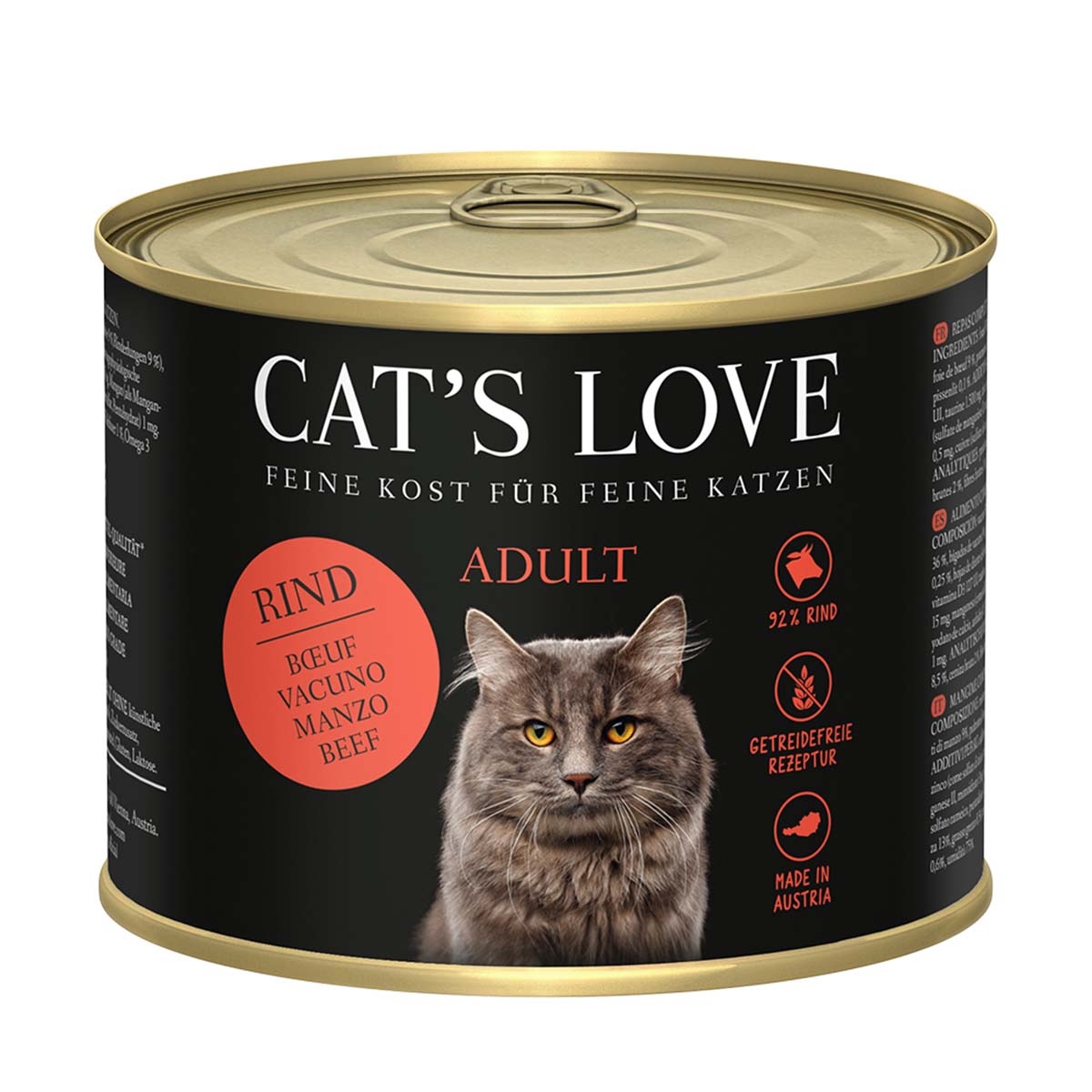 Cat's Love Nassfutter Rind Pur mit Distelöl und Löwenzahn 6x200g Cat's Love Nassfutter Rind Pur mit Distelöl und Löwenzahn 6x200g von Cat's Love