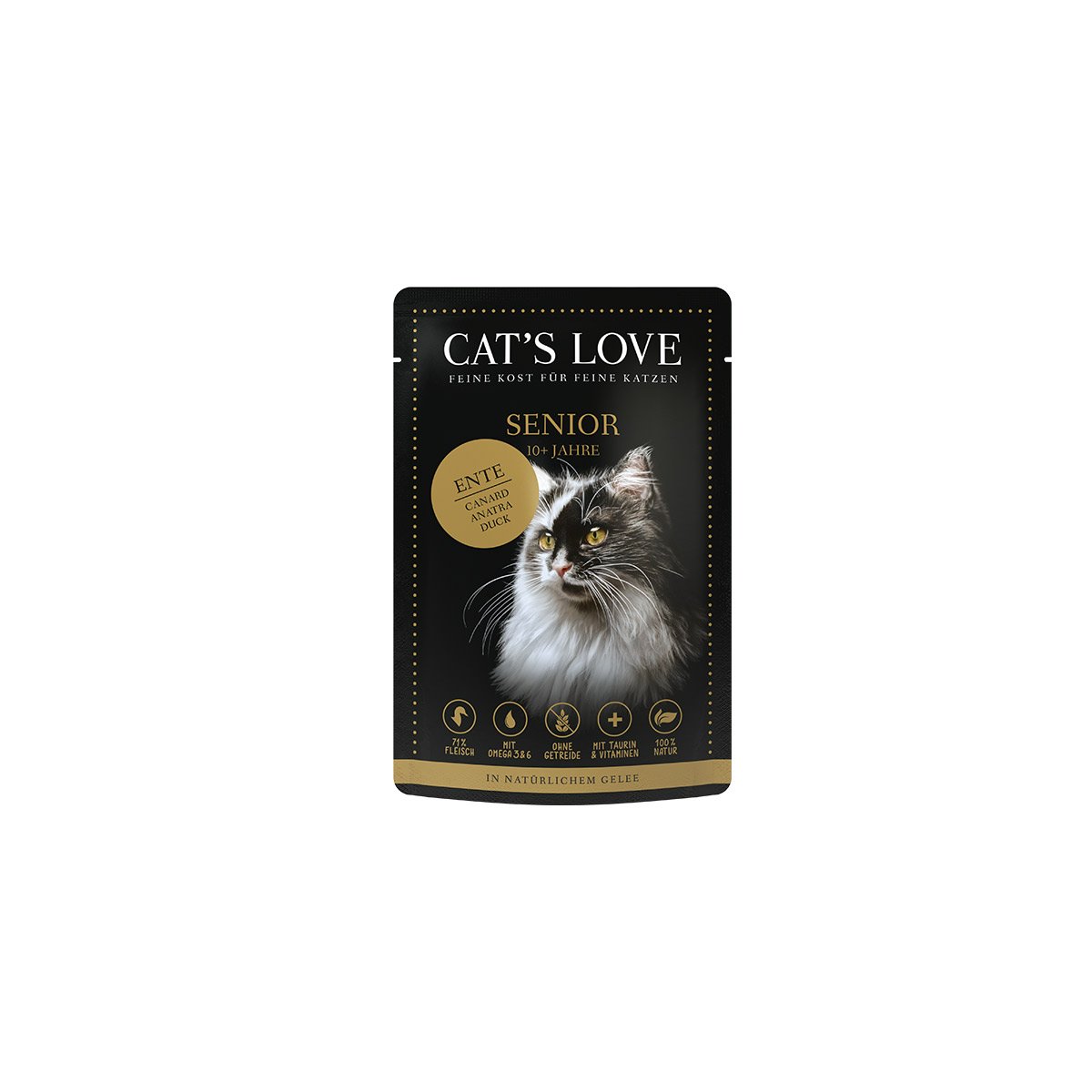 Cat's Love Nassfutter Senior Ente 12x85g von Cat's Love