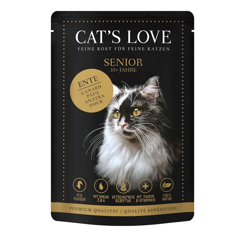 Cat's Love Nassfutter Senior Ente 12x85g von Cat's Love