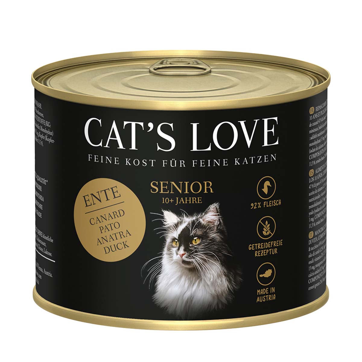 Cat's Love Nassfutter Senior Ente 6x200g von Cat's Love