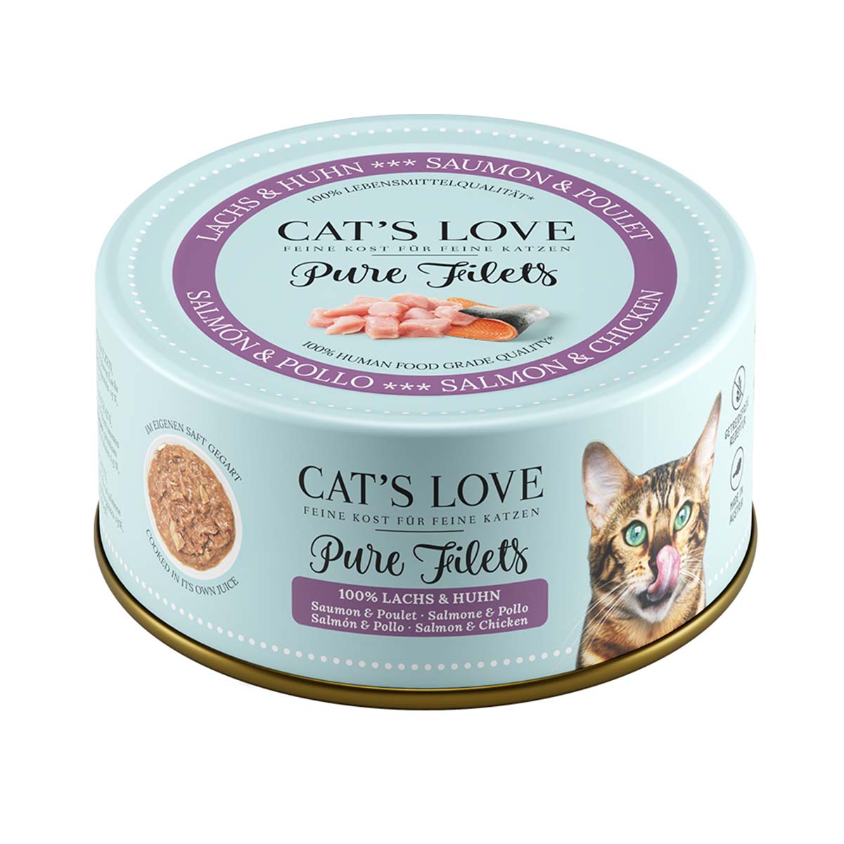 Cat's Love Pure Filets Huhn & Lachs 6x100g von Cat's Love