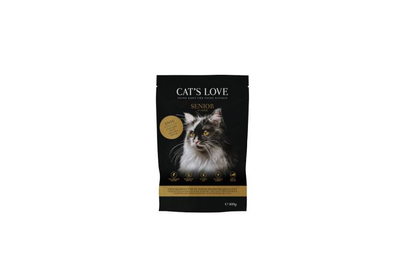 Cat's Love Senior Ente Katzentrockenfutter Sparpaket 12 x 400 Gramm