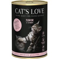 Sparpaket Cat's Love 12 x 400 g - Junior Huhn von Cat's Love