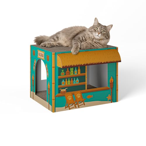 Cat's Palace Katzenhaus Aloha Strandbar aus Pappe – Katzenhöhle mit Kratzbrett | Kratzmöbel & Rückzugsort für Katzen | 45 × 35 × 35 cm Cat's Palace Katzenhaus Aloha Strandbar aus Pappe – Katzenhöhle mit Kratzbrett | Kratzmöbel & Rückzugsort für Katzen | 45 × 35 × 35 cm von Cat's Palace