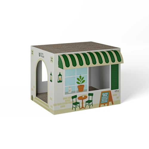Cat's Palace Katzenhaus Coffeecat Café aus Pappe – Katzenhöhle mit Kratzbrett | Kratzmöbel & Rückzugsort für Katzen | 45 × 35 × 35 cm Cat's Palace Katzenhaus Coffeecat Café aus Pappe – Katzenhöhle mit Kratzbrett | Kratzmöbel & Rückzugsort für Katzen | 45 × 35 × 35 cm von Cat's Palace
