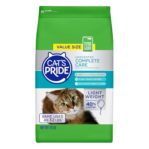 Cat's Pride Premium Leichte Klumpstreu - Komplettpflege - Bis zu 10 Tage kraftvolle Geruchskontrolle - Hypoallergen - Multi-Katzenfrei - 8,2 kg Cat's Pride Premium Leichte Klumpstreu - Komplettpflege - Bis zu 10 Tage kraftvolle Geruchskontrolle - Hypoallergen - Multi-Katzenfrei - 8,2 kg von Cat's Pride