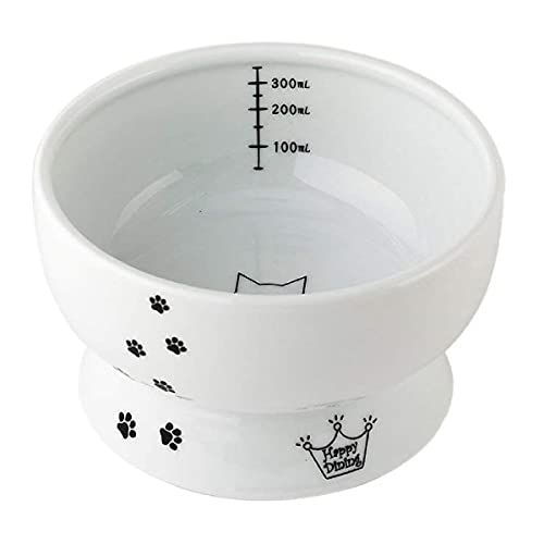 Necoichi Erhöhter Katzen-Wassernapf, Katze, weiß, 0,427 kg von Necoichi