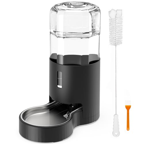 7L Automatischer Hund Wasserspender Schüssel, Schwerkraft Haustier Wasserspender mit Edelstahlschüssel, Kein Verschütten, Große Kapazität Wasserspender für Hunde Katzen (7L Ohne Filter Schwarz) 7L Automatischer Hund Wasserspender Schüssel, Schwerkraft Haustier Wasserspender mit Edelstahlschüssel, Kein Verschütten, Große Kapazität Wasserspender für Hunde Katzen (7L Ohne Filter Schwarz) von CatAve