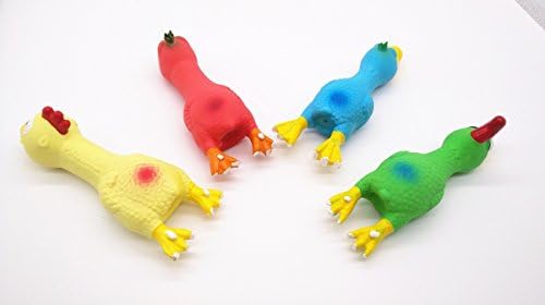 CatYou Hundespielzeug aus Latex, mit Quietschelement, 16,5 cm lang, weich, für kleine und mittelgroße Hunde, 4 Stück von CatYou