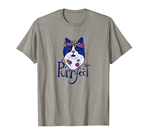 Purrfect Smoking Cat Floral T-Shirt von CAT