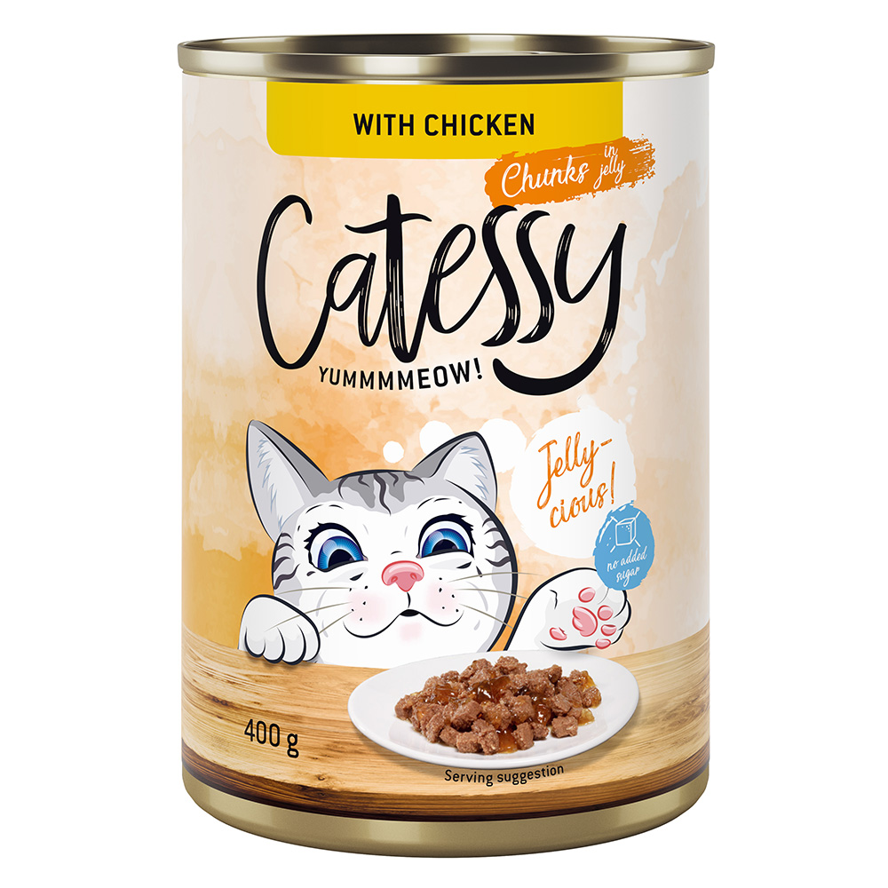 Catessy Häppchen in Sauce oder Gelee 12 x 400 g - mit Huhn in Gelee von Catessy