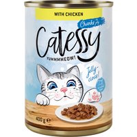 Catessy Häppchen in Sauce oder Gelee 12 x 400 g - mit Huhn in Gelee von Catessy