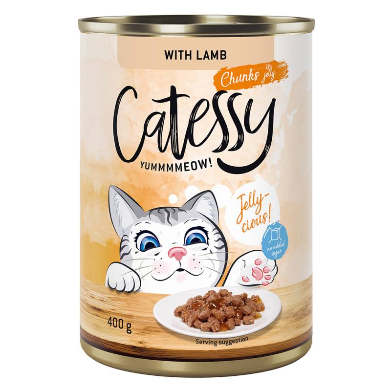 Catessy Häppchen in Sauce oder Gelee 12 x 400 g - mit Lamm in Gelee von Catessy