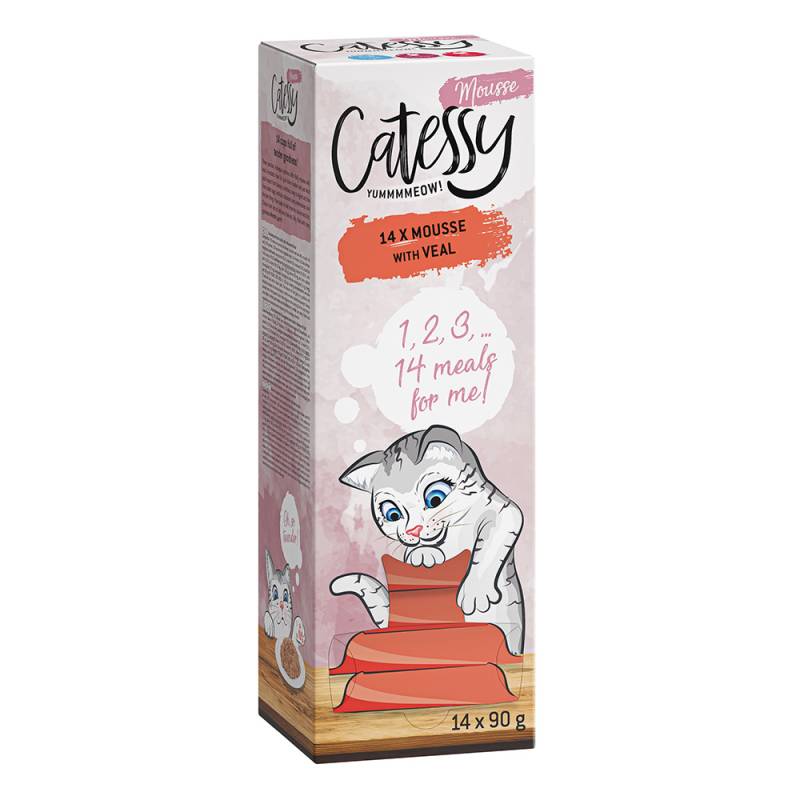 Catessy Mousse Schälchen 14 x 90 g - mit Kalb von Catessy