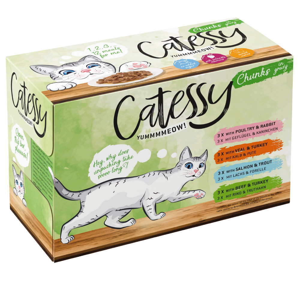 Mixpaket Catessy Häppchen in Sauce - 12 x 100 g von Catessy