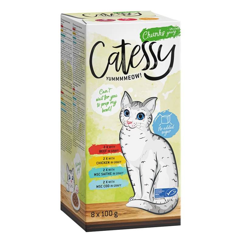 Mixpaket Catessy Schälchen 32 x 100 g Häppchen in Soße (4 Sorten) von Catessy