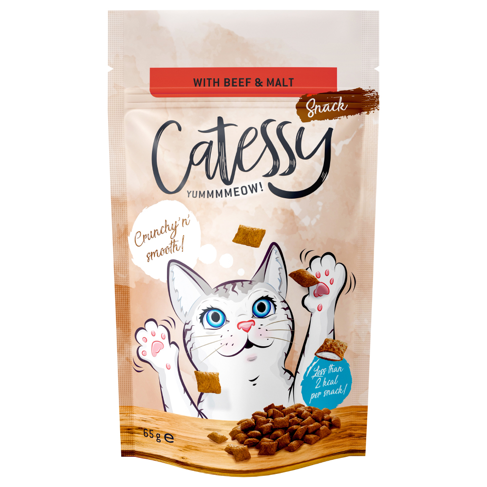 Sparpaket Catessy Knabber-Snacks 15 x 65 g - mit Rind & Malz von Catessy