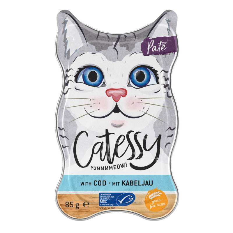 Sparpaket Catessy Schälchen 36 x 85 g - Paté mit Kabeljau von Catessy