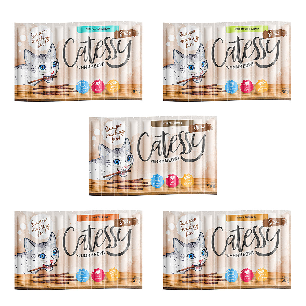 Sparpaket Catessy Sticks 150 x 5 g - Mix mit 5 Sorten von Catessy