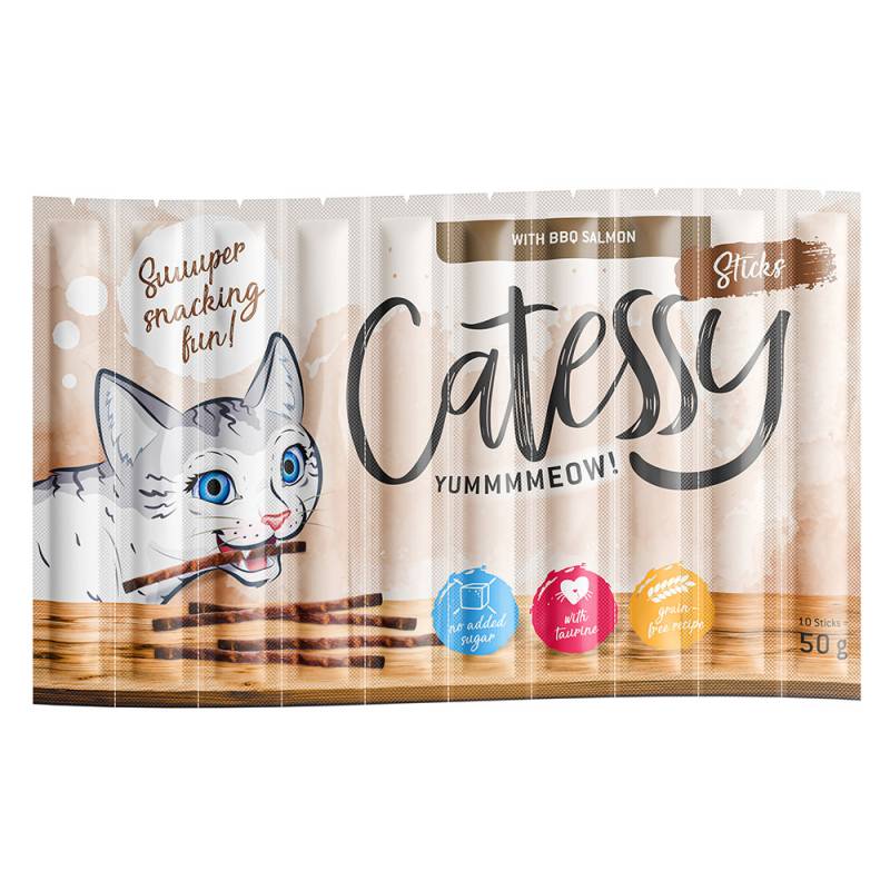 Sparpaket Catessy Sticks 150 x 5 g - mit BBQ Lachs von Catessy