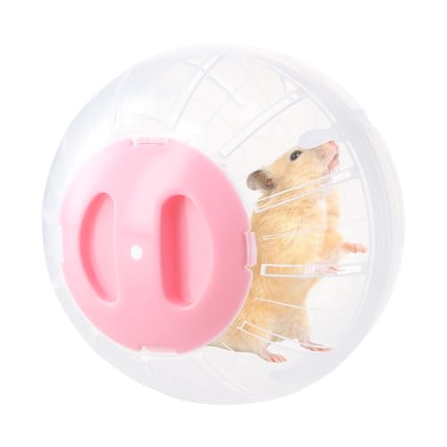 Gymnastikball Hamster 14,5cm, Hamsterball, Hamsterrad Übungsball Kunststoff, Hamsterkugel, Hamster Run Ball für Zwerghamster, Rennmaus, Meerschweinchen, Pet Jogging Spielen (Rosa transparent) von Catime