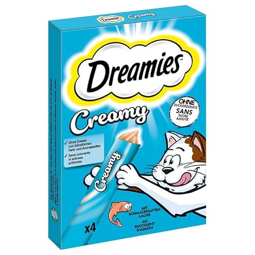 CATISFACTIONS Creamy Leckereien mit Lachs für Katzen, 4 x 10 g von Catisfactions