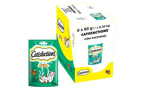 Catisfactions Katzensnack, verführerischer Truthahn, 6er Pack (6 x 60 g) von Catisfactions