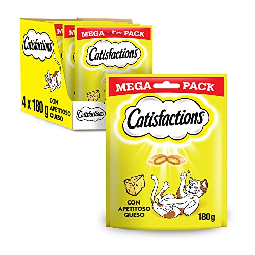Catisfactions Leckerlis für Katzen, Käse, Maxipack (4 x 180 g) von Catisfactions