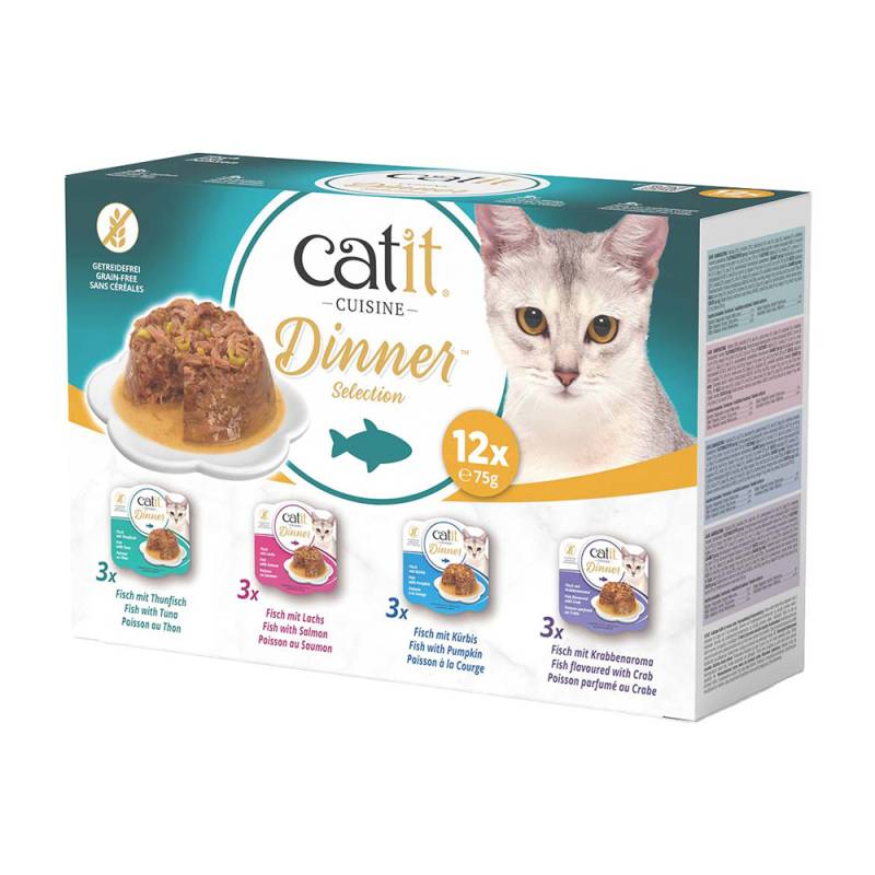 Catit Cuisine Dinner Selection - Fisch - 12 x 75 g Catit Cuisine Dinner Selection - Fisch - 12 x 75 g von Catit Design