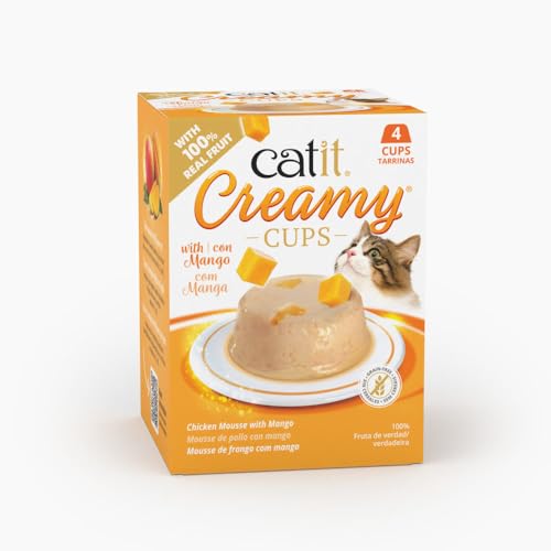 Catit Creamy Cups, Huhn mit Mango, 4x25g Catit Creamy Cups, Huhn mit Mango, 4x25g von Catit