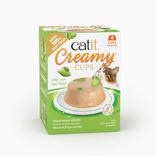 Catit Creamy Cups, Huhn mit Kiwi, 4x25g von Catit