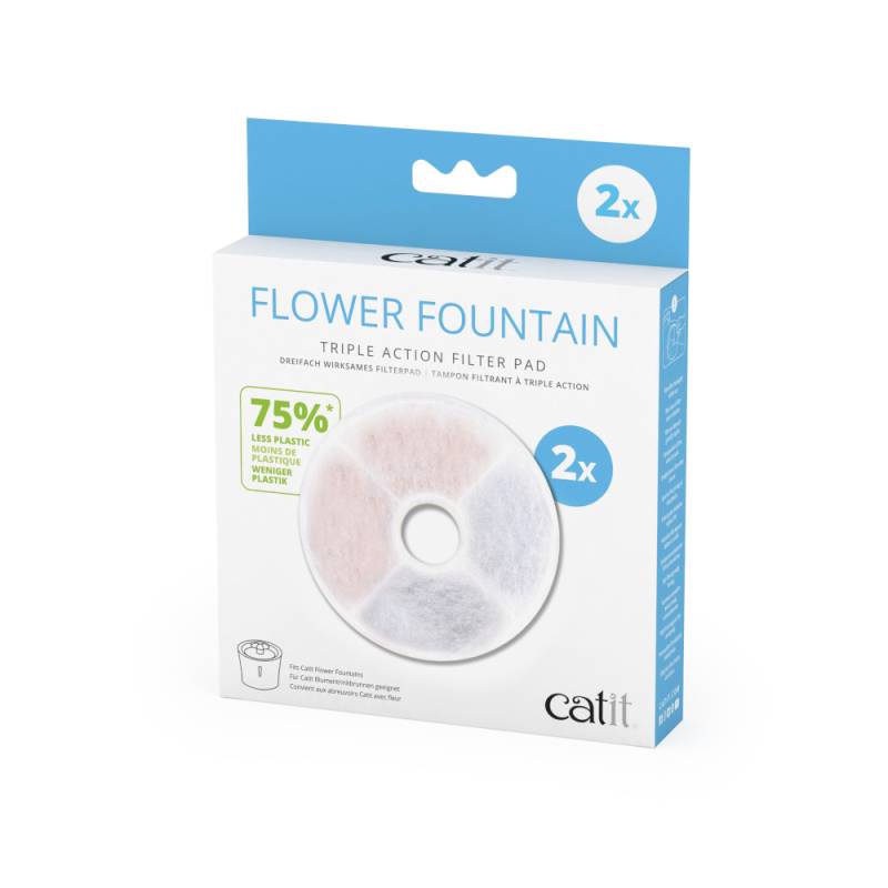 Catit 2.0 Flower Fountain - 2er Set TRIPLE ACTION Filter rahmenlos Catit 2.0 Flower Fountain - 2er Set TRIPLE ACTION Filter rahmenlos von Catit