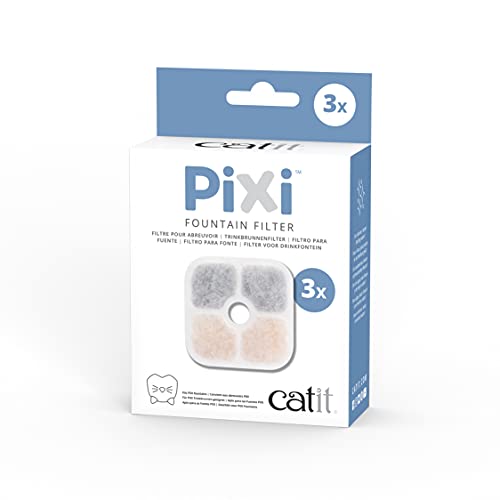 Catit 43721 Pixi Ersatzfilter, Trinkbrunnenfilter für die Catit Pixi Trinbrunnen, 3er Pack von Catit